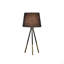 Lampe de table 20 "à trépied en métal" Devon ", noir mat / métal doré