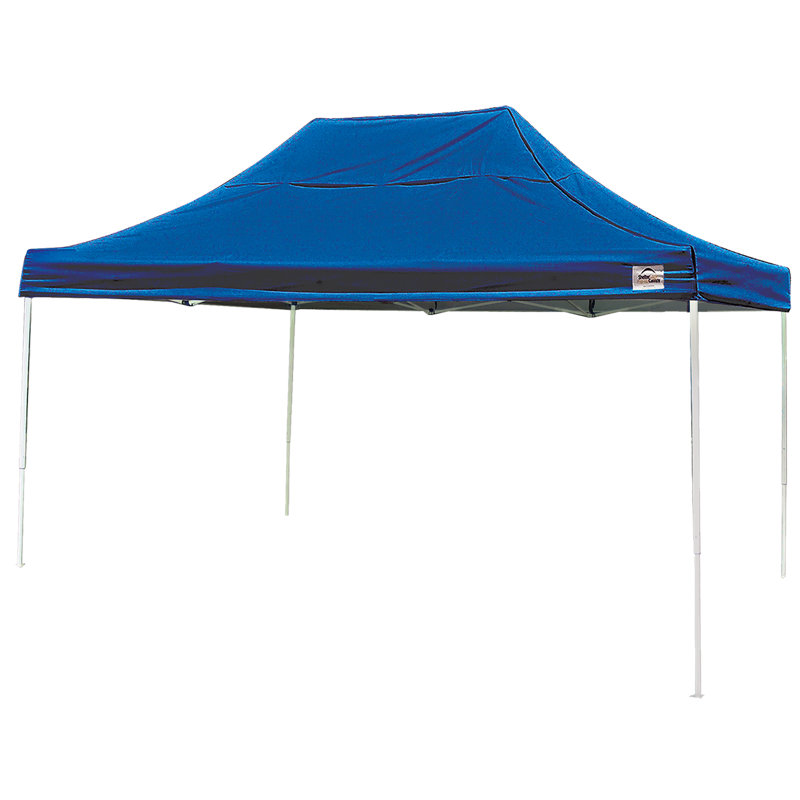 10 Ft. W x 15 Ft. D Steel Pop-Up Canopy, Blue