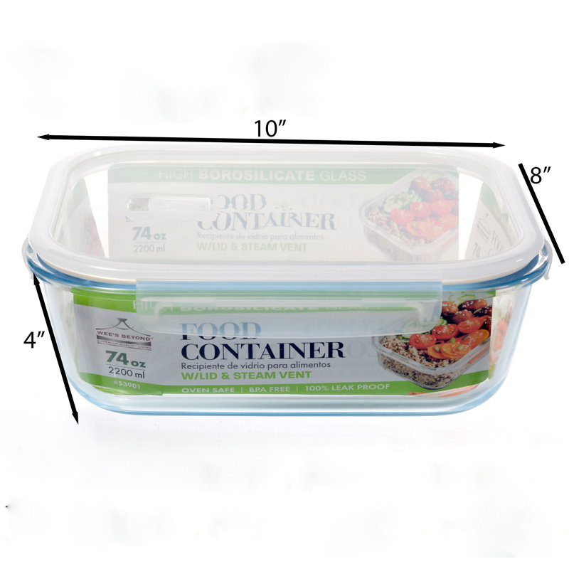 74 Oz Rectangular Food Storage Container