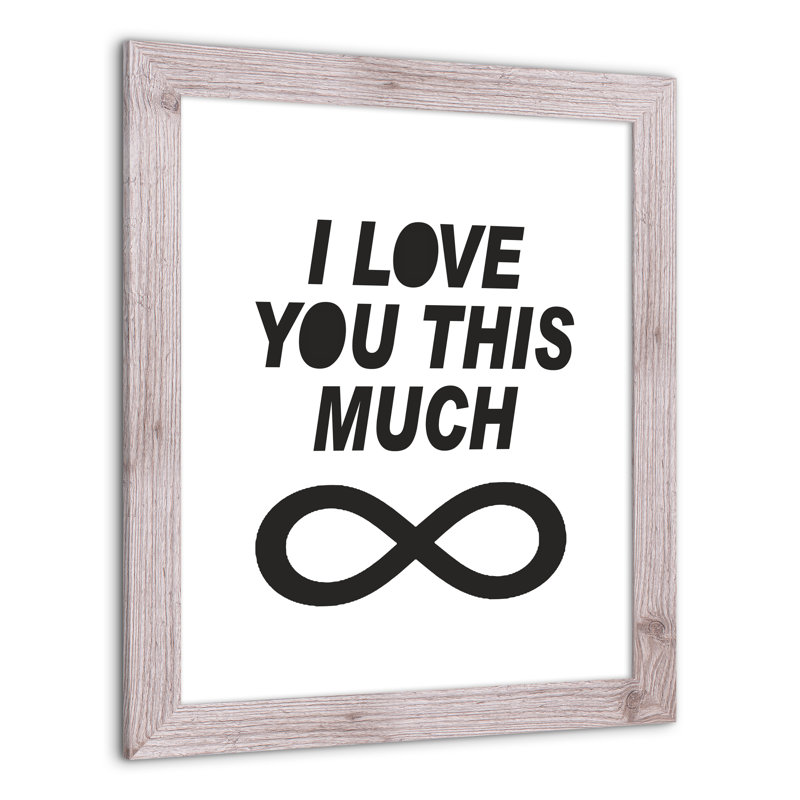 «Love this beaucoup mains», art encadré, H 24 po x l 20 po x P 0,75 po, Cadre blanc