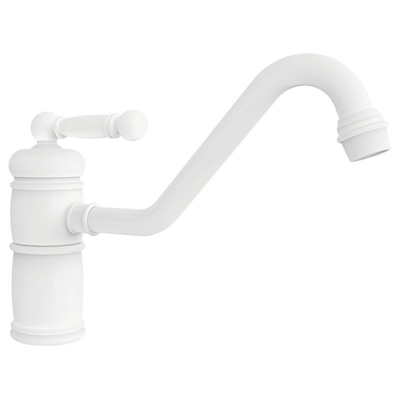 Nadya Single Handle Kitchen Faucet, Matte White
