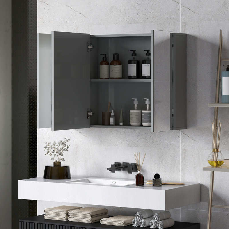 Armoire à pharmacie 35 "x 24", Gris