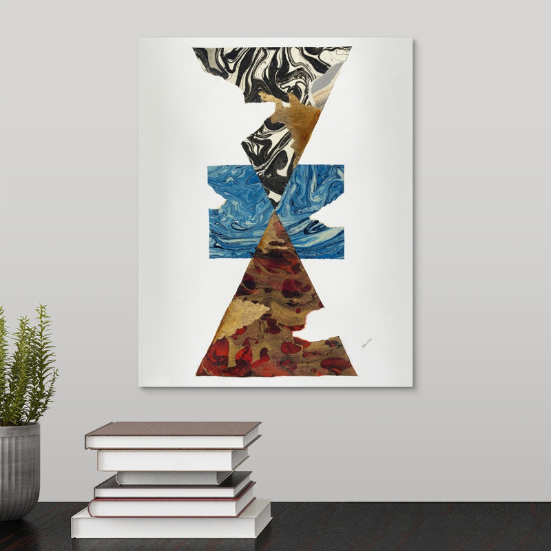 « infinite poursuite v », peinture sur toile, Toile tendue, H 14 po x l 11 po x p 1,25 po