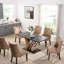 And Metal Extendable Table, 63.41 46.46  Inch, For Various Purposes Dining Table Home, With Support