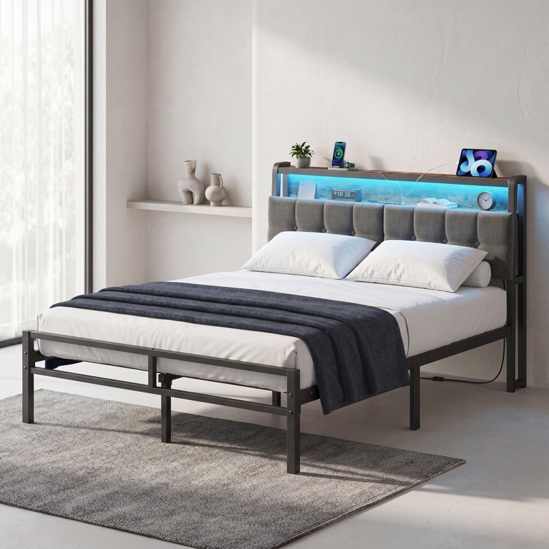 Bed, Rustic Brown, European Kingsize (160 x 200 cm)