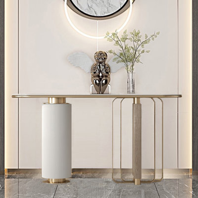 Console moderne en pierre frittée minimaliste