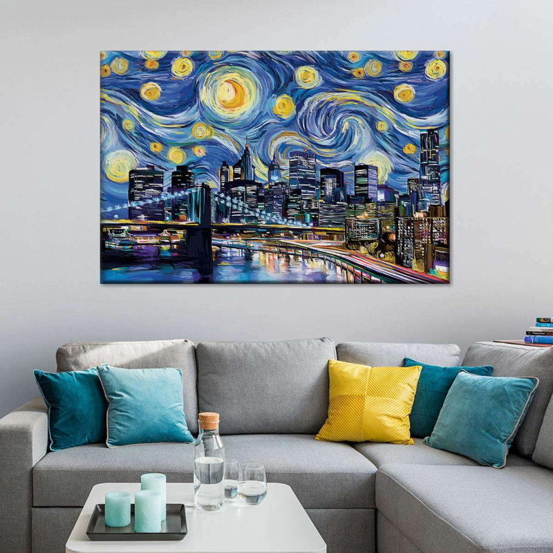 " Abstract NYC Canvas Print ", 30" H x 45" W x 1.25" D