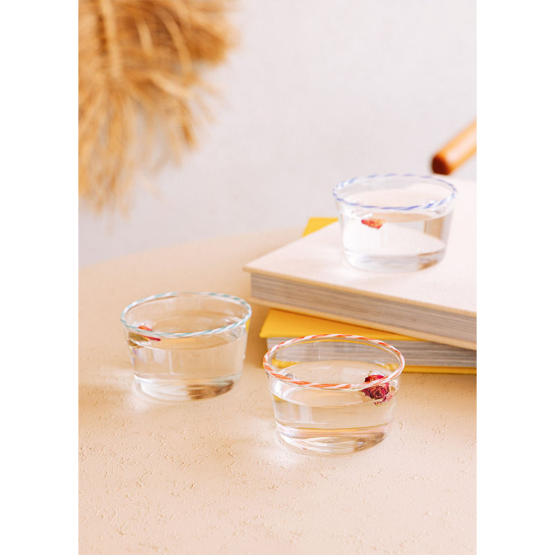 Elegant 8-Inch Pink Glass Bowl, 5.4 Fl Oz | 100% Dishwasher-Safe, Perfect for Serving Snacks, Fruits & Desserts | Stylish Design for Home Decor & Entertaining | Ideal for Kitchen and Dining Spaces