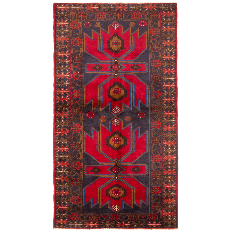 Tapis bleu marine Rizbaft 3 pi 6 po x 6 pi 8 po
