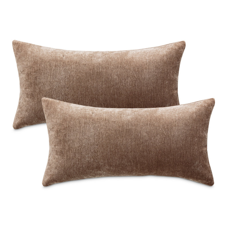 The Smith Feather Reversible Throw Pillow, Truffle