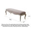 Banc en bois massif de style européen avec velours pour la chambre et le salon