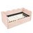 Twin Size Cozy Gingham Daybed With Two Storage Drawers, With USB Port And Adorable Wave Shaped, Linen Fabric-671010318