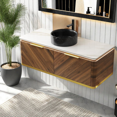 Meuble-lavabo et lavabo flottant 48 po Modern