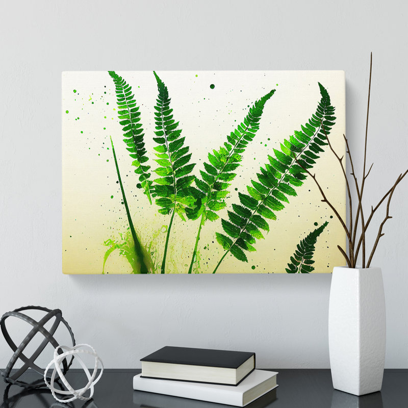 Fern Leaf Splash Vol.3 - Wrapped Canvas, 50cm H x 76cm W x 3cm D