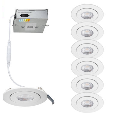 Lotos 4.5'' Selectable Color Temperature Dimmable Air-Tight IC Rated LED Canless Recessed Lighting Kit