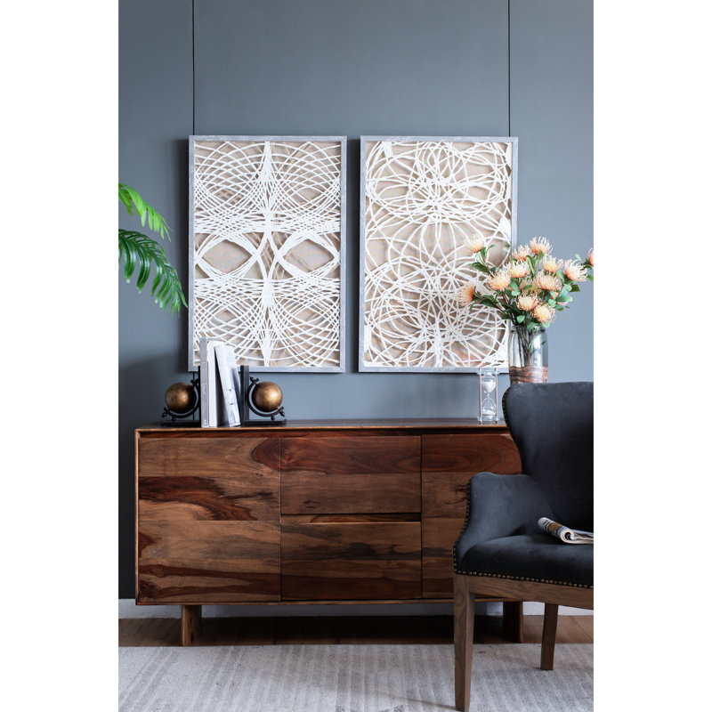2 Leaf Shadow Box Wall Accent Piece, 23.5X1x35.5", Gray Wash Frame, Sophisticated Paper Design, Decorates Modern Offices & Family Rooms Decoration Gray-Washed Exquisite Enhances Office Home
