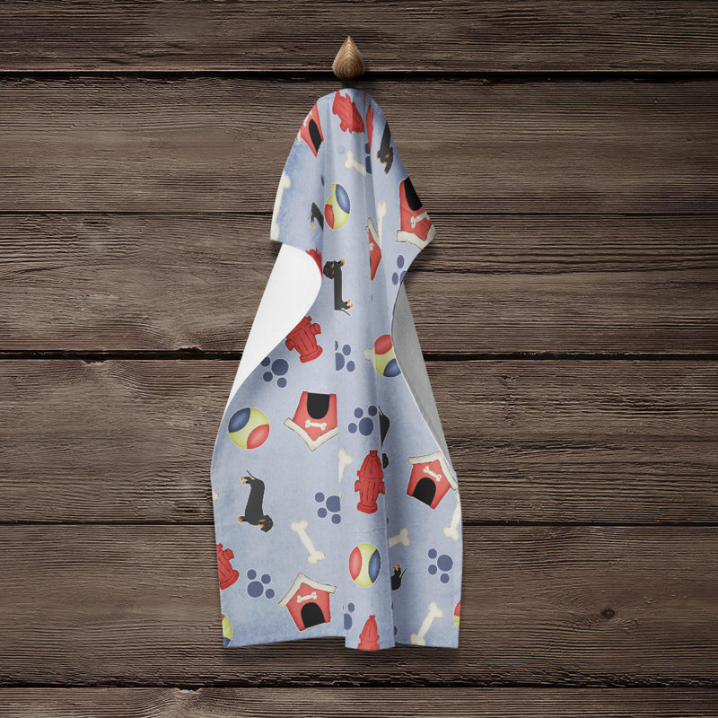 Chiffons pour chien teckel et en microfibre os house