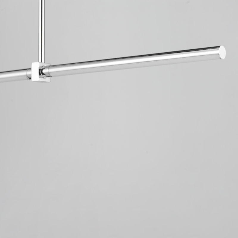 Luminaire suspendu à 2 lumières, Chrome poli