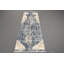 Tapis de couloir rétro vintage bleu Oushak pour la cuisine et les escaliers avec un design antique d'Anatolie