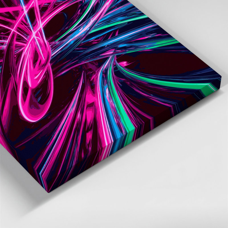 Art numérique sur toile, "Abstraction numérique" 81, H 12 po x l 12 po