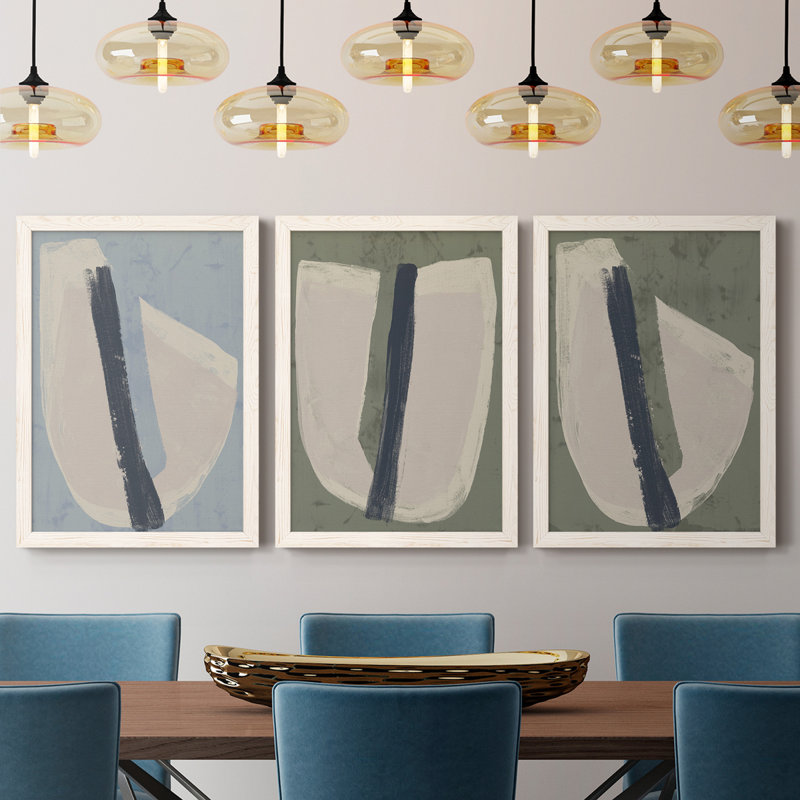 Toile encadrée de qualité supérieure «Paper Slice II» - prête à être accrochée, Blanc, H 20 po x l 51 po x P 1,5 po