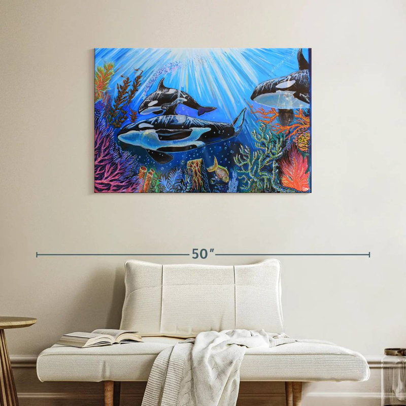 Killer Whales, 26" H x 39" W