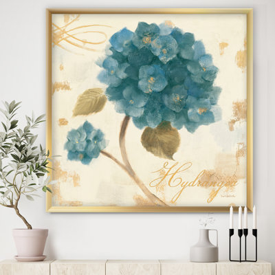 « blue artisanat fleur hortensia ii »-impression sur toile