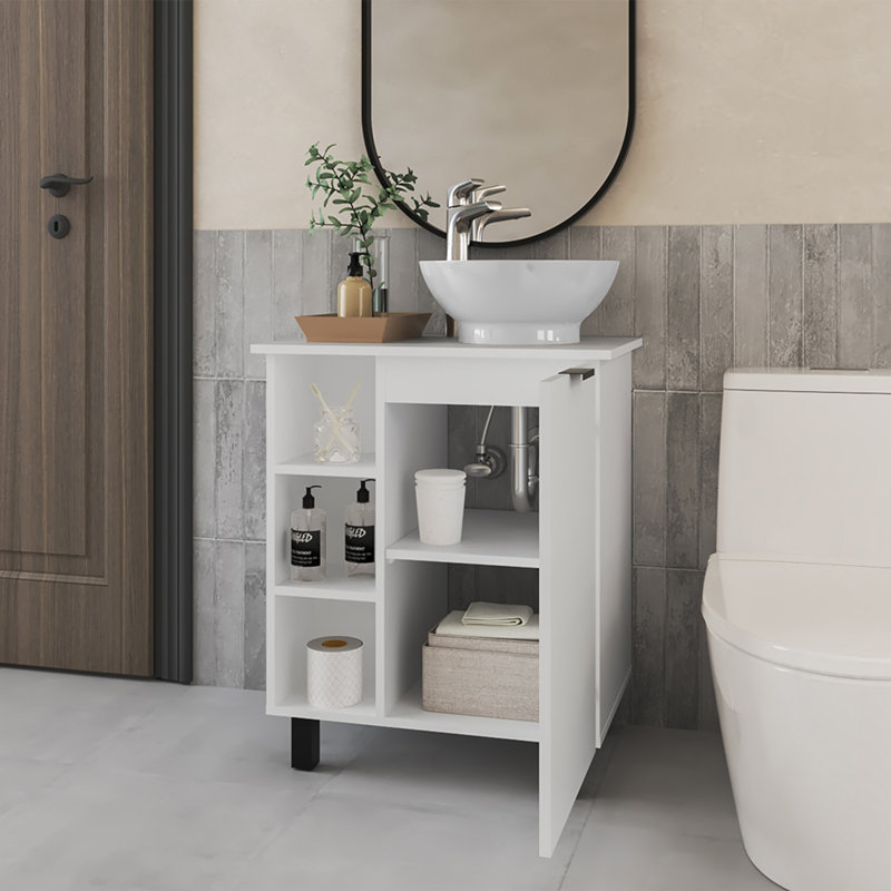Lavabo pour salle de bain Stites, blanc, Blanc