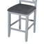 Ensemble de table de salle à manger à hauteur de comptoir en bois massif 60 po x l 30 po avec tablettes de rangement à 3 niveaux et chaises rembourrées pour 4, 5 pièces-1937611107-1937611105-1937611104