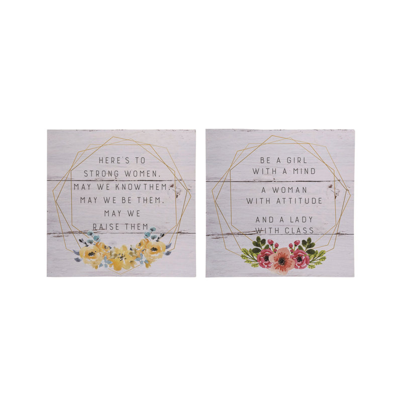 MDF Spring Hanging Decor Set of 2 Spring Home Decorations