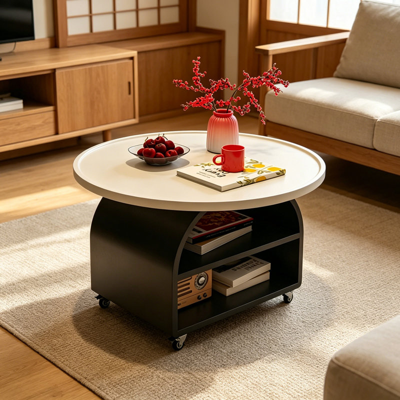 1 table basse simple, H 18,5 po x L 31,49 po x l 31,49 po, Blanc