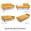 Eveline Queen 204cm Upholstered Convertible Sofa-1163411765