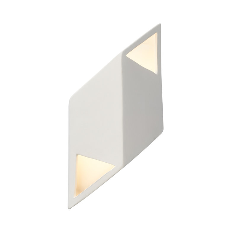 Applique murale 1 lumière DEL Bary, H 17,5 po x l 5,5 po x P 3,75 po, Bisque