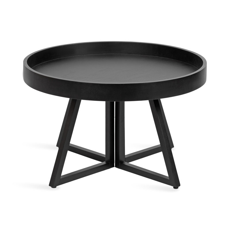 Dawndee Solid Wood Single Coffee Table, Black
