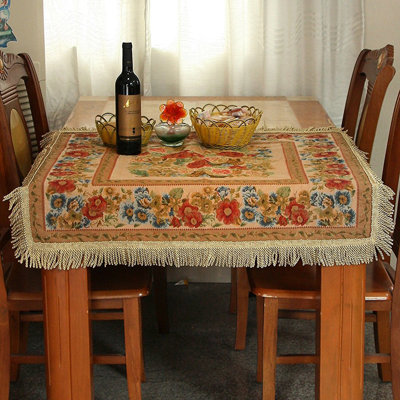 Pequinne Tache Colorful Floral Country Rustic Morning Meadow Tablecloths