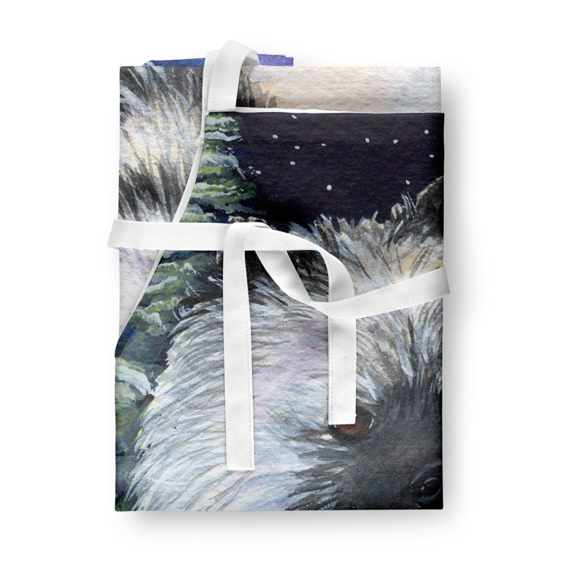 Tablier keeshond starry night