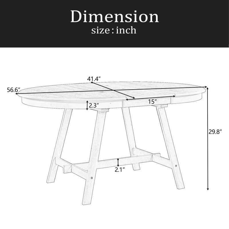 Wood Dining Table Round Extendable Dining Table For Dining Room