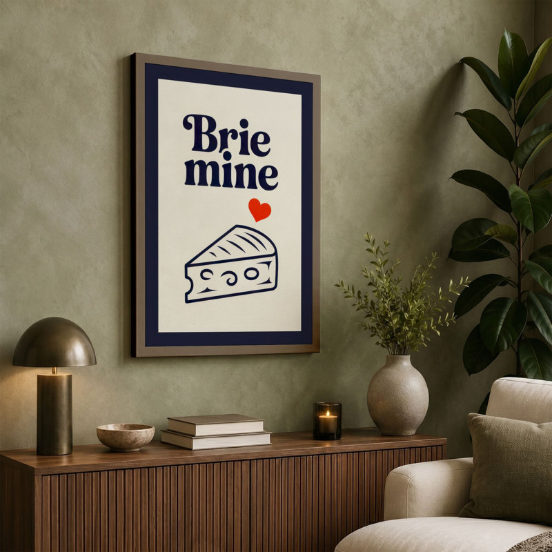 Brie Mine Minimalist - Wrapped Canvas, 30x20 - 76.2 x 50.8 cm, Ochre Border