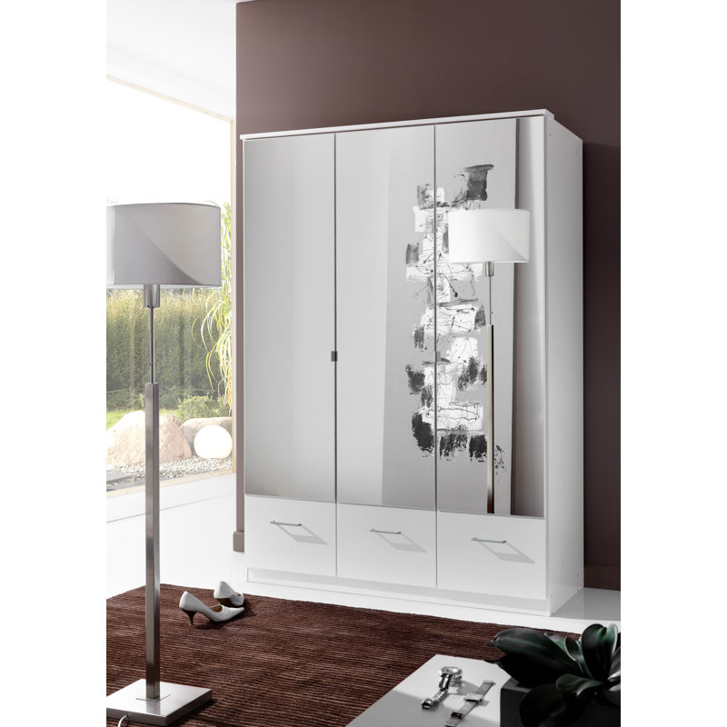 Balakrishna 3 Door Manufactured Wood Wardrobe, 200cm H x 135cm W x 58cm D