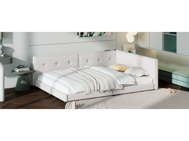 Upholstered Full Size platform bed, Full/Double