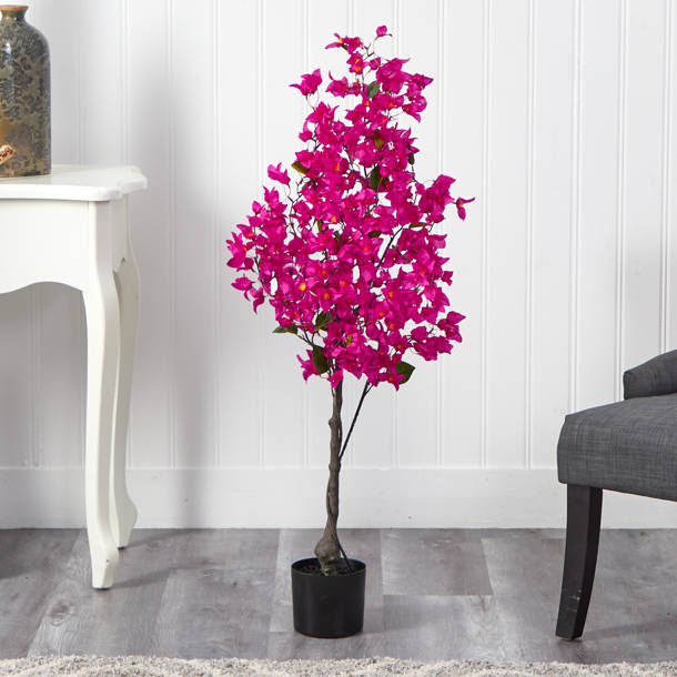 Primrue Artificial Silk Dahlia Flower Arrangement In Clear Glass Vase With Faux Water & Reviews ...