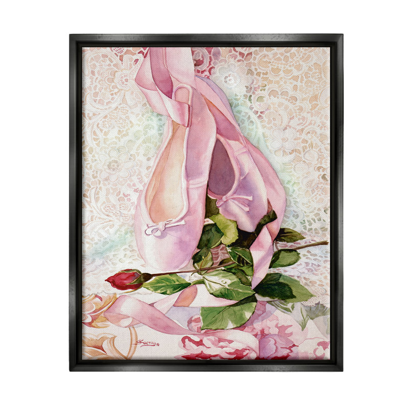 «Ballet Dance Shoes», art mural sur toile flottante par Judy Koenig, H 21 po x l 17 po x P 1,7 po
