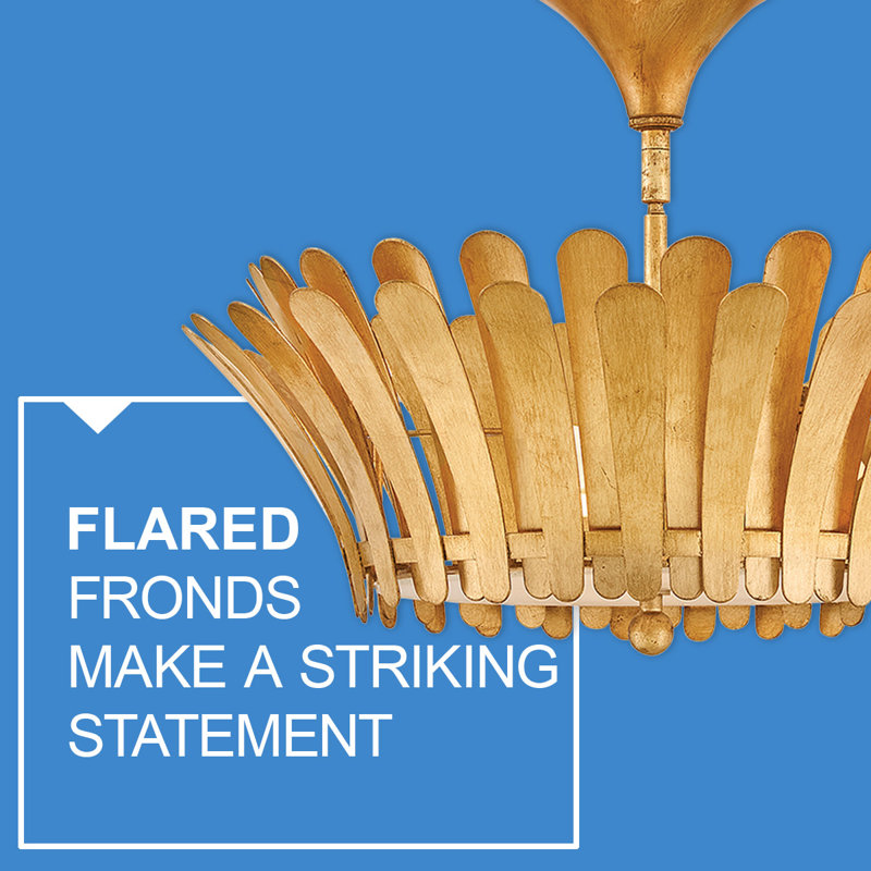 Reina 3 - Light Semi Flush Mount, Distressed Brass