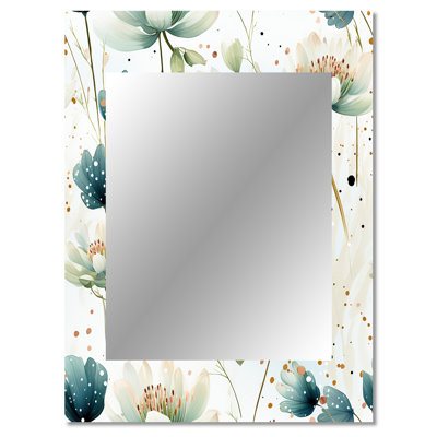 Andriel Enchanted Gardens Polka Dots Pattern - Polka dots  Wall Mirror, Graphic Print, Geometric Decorative Mirror, Printed Metal Art