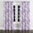 Country Farmhouse Velvet Curtains - Floral Lavender Breeze Grommet Curtain - 1 Panel-986555546-986555548