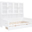 Lit de jour simple avec éclairage extérieur en bois blanc et éclairage rétro-éclairé à DEL-832200084-832200087