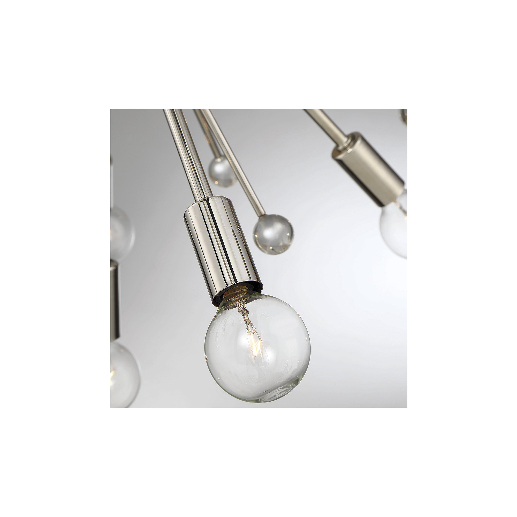 24 - Light Chandelier, Polished Nickel