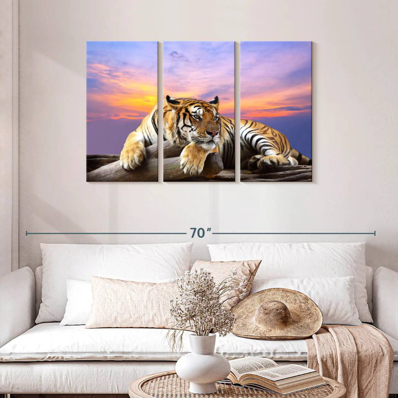 Lounging Tiger, 28" H x 45" W