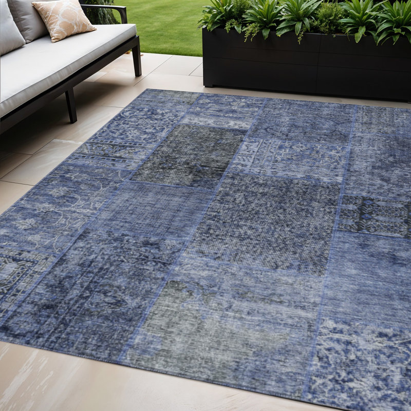 HomeRoots Rectangle Machine Woven Area Rug