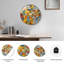 Horloge murale décorative avec carte d'État colorée - Horloge murale moderne en verre de 61 cm (24 po)